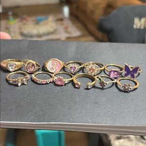 Gold/Pink Costume Jewelry Set (13)